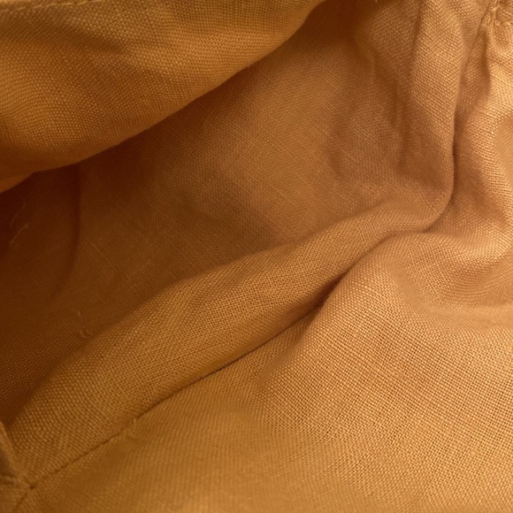 J Jill Love Linen Wide Leg Cropped Pants Butter Yellow Size LARGE - Picture 8 of 10